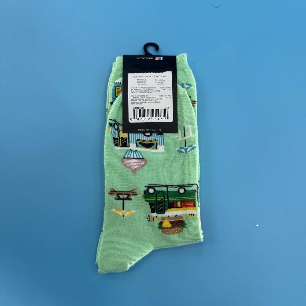 Hot Sox Women's Food Truck Crew Socks Ice Cream Pizza Taco Size 9–11 New
